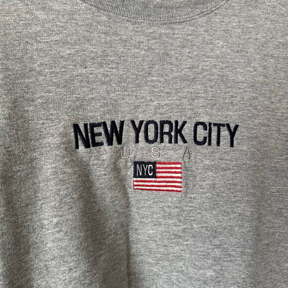 Vintage New York City Crew Neck Pullover Sweatshirt Gray Size Medium - Picture 4 of 4